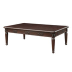 Mesa de centro con patas torneadas