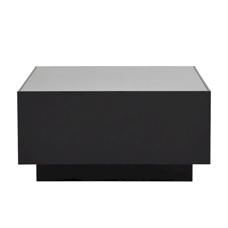 Mesa de centro LED con tapa de vidrio templado esmerilado