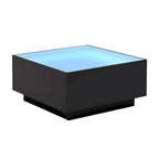 Mesa de centro LED con tapa de vidrio templado esmerilado