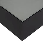 Mesa de centro LED con tapa de vidrio templado esmerilado