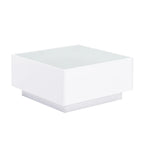 Mesa de centro LED con tapa de vidrio templado esmerilado