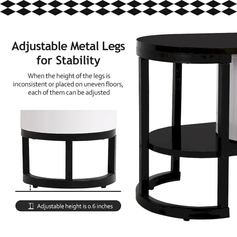 Mueble de TV Extensible con 3 Cajones y Patas Metálicas Ajustables (Compatible con televisores de hasta 75 pulgadas)