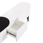 Mueble de TV Extensible con 3 Cajones y Patas Metálicas Ajustables (Compatible con televisores de hasta 75 pulgadas)