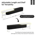 Mueble de TV Extensible con 3 Cajones y Patas Metálicas Ajustables (Compatible con televisores de hasta 75 pulgadas)