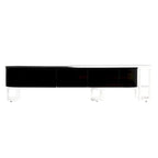 Mueble de TV Extensible con 3 Cajones y Patas Metálicas Ajustables (Compatible con televisores de hasta 75 pulgadas)