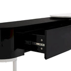 Mueble de TV Extensible con 3 Cajones y Patas Metálicas Ajustables (Compatible con televisores de hasta 75 pulgadas)