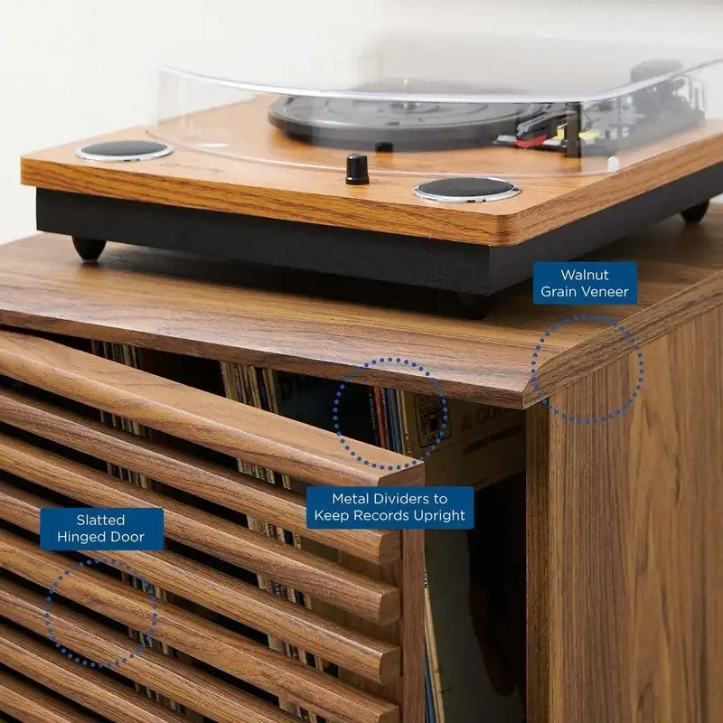 Soporte de exhibición para discos de vinilo - 18.5L x 17.5W x 22H