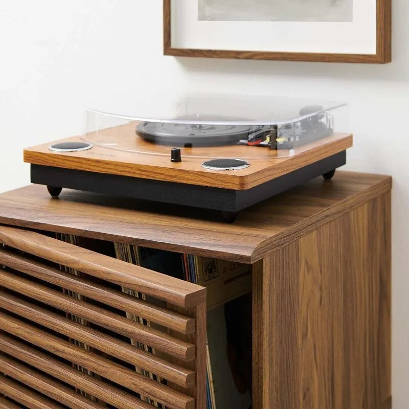 Soporte de exhibición para discos de vinilo - 18.5L x 17.5W x 22H