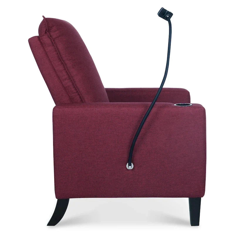 Sofá reclinable ajustable con portavasos y bolsillo de almacenamiento