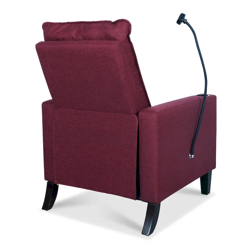Sofá reclinable ajustable con portavasos y bolsillo de almacenamiento