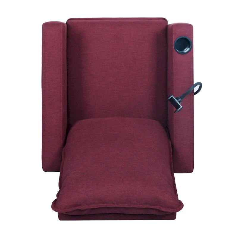 Sofá reclinable ajustable con portavasos y bolsillo de almacenamiento