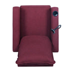 Sofá reclinable ajustable con portavasos y bolsillo de almacenamiento