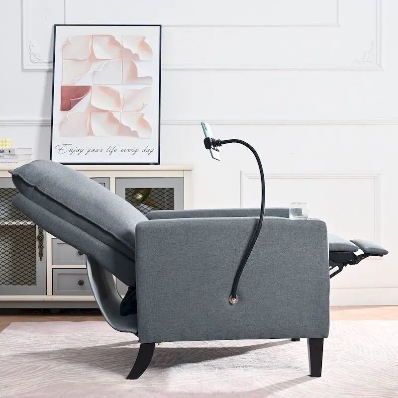 Sofá reclinable ajustable con portavasos y bolsillo de almacenamiento
