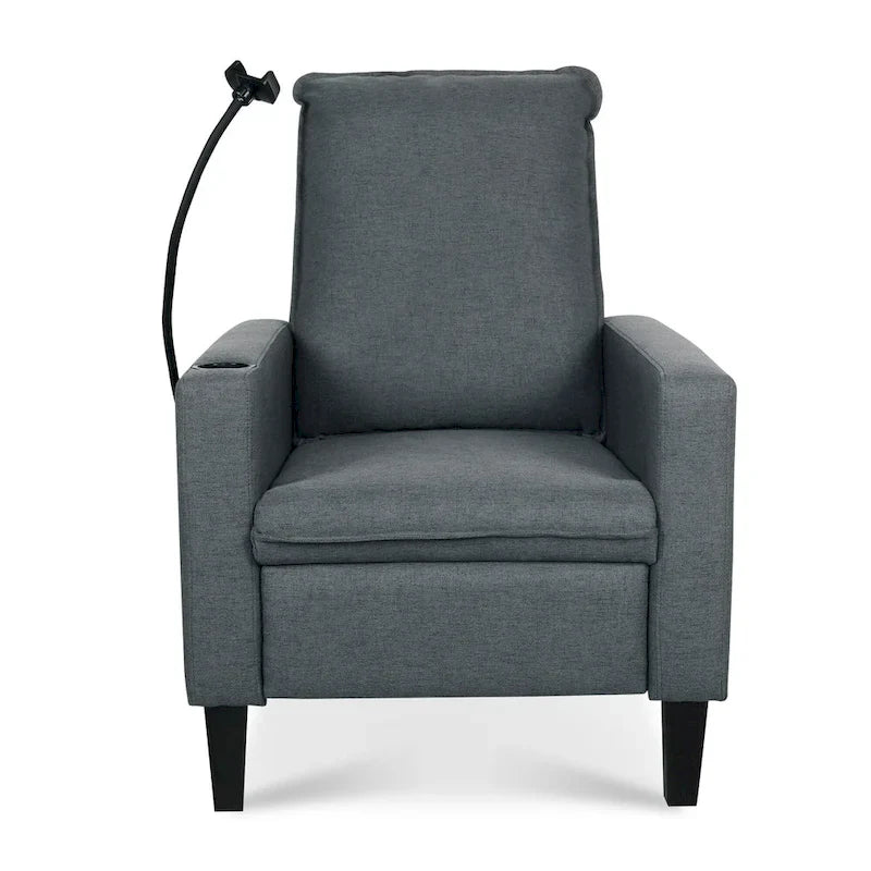 Sofá reclinable ajustable con portavasos y bolsillo de almacenamiento