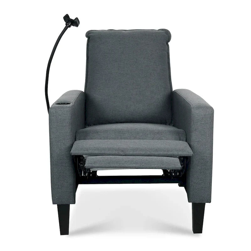 Sofá reclinable ajustable con portavasos y bolsillo de almacenamiento