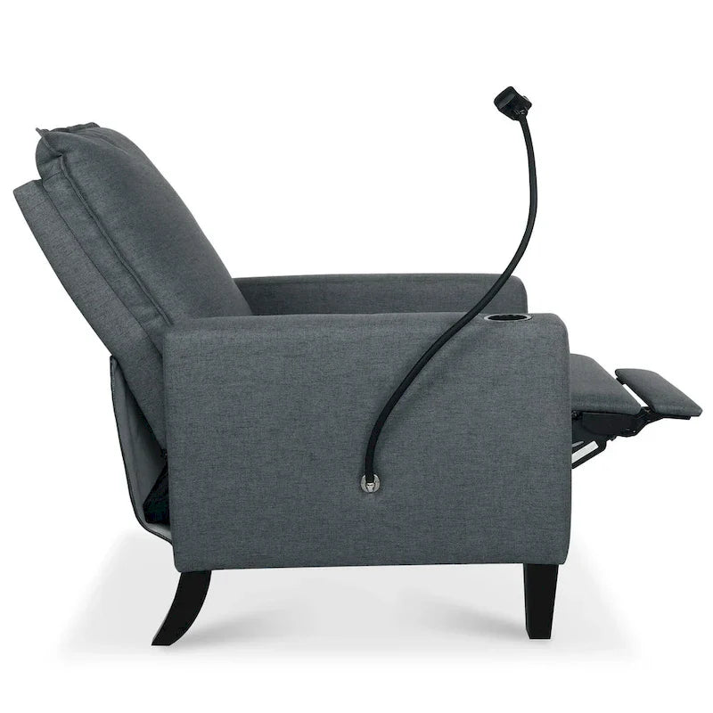 Sofá reclinable ajustable con portavasos y bolsillo de almacenamiento
