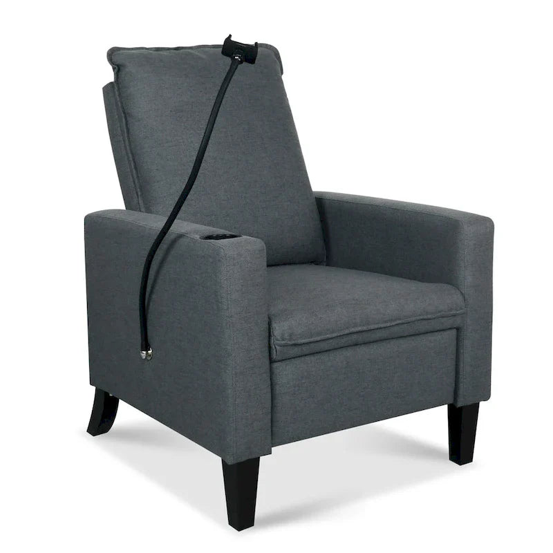 Sofá reclinable ajustable con portavasos y bolsillo de almacenamiento