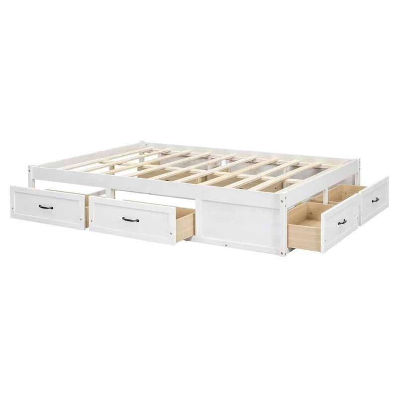 Cama Plataforma Matrimonial con 6 Cajones de Almacenamiento
