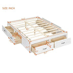 Cama Plataforma Matrimonial con 6 Cajones de Almacenamiento