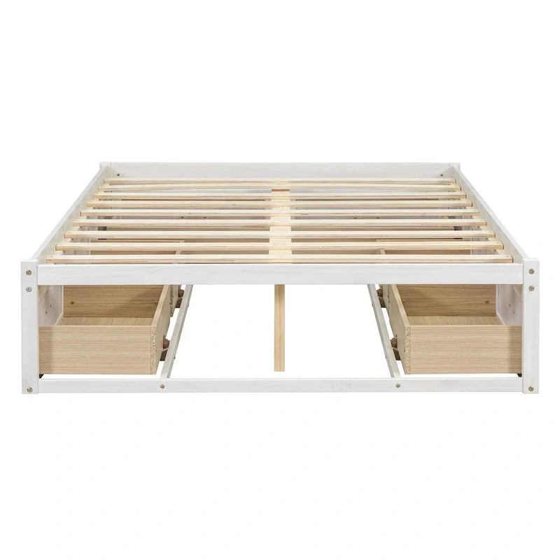 Cama Plataforma Matrimonial con 6 Cajones de Almacenamiento