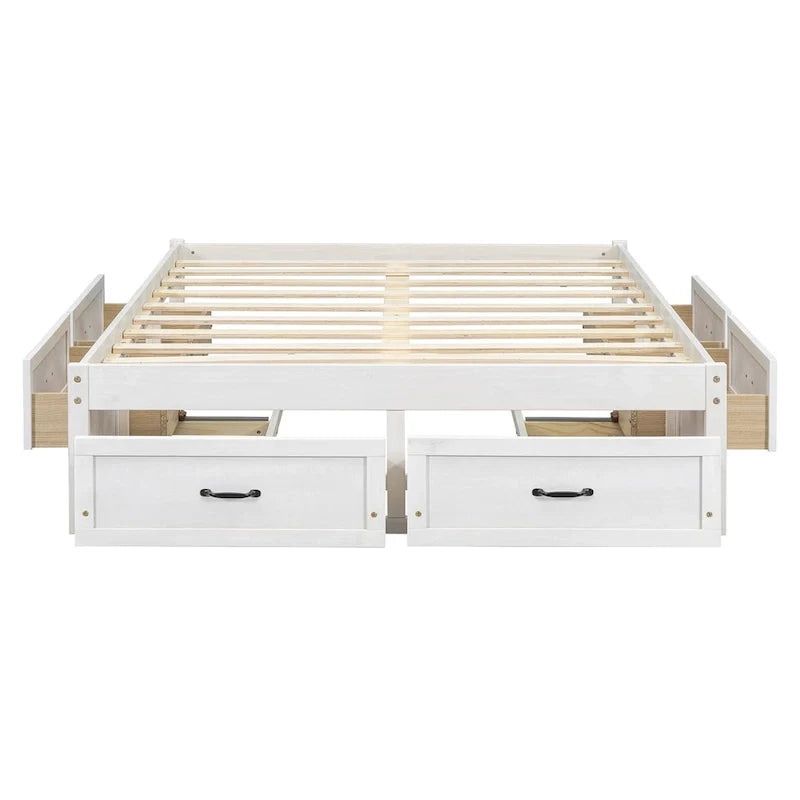 Cama Plataforma Matrimonial con 6 Cajones de Almacenamiento