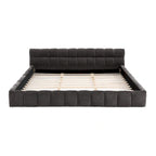 Cama de plataforma tapizada con cabecero