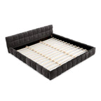 Cama de plataforma tapizada con cabecero