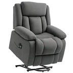 Sillón reclinable elevador eléctrico con masaje y calor, sillón reclinable de tela con control remoto