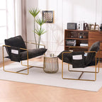 Sillón decorativo con estructura de metal (Juego de 2)