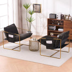 Sillón decorativo con estructura de metal (Juego de 2)