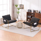 Sillón decorativo con estructura de metal (Juego de 2)