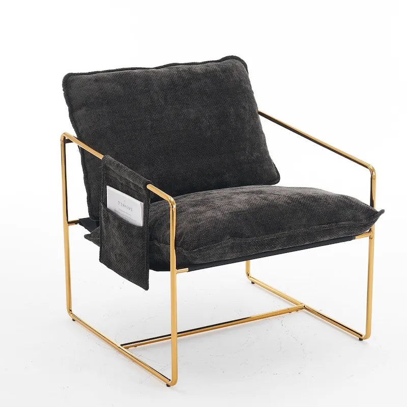 Sillón decorativo con estructura de metal (Juego de 2)