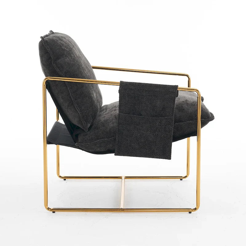 Sillón decorativo con estructura de metal (Juego de 2)