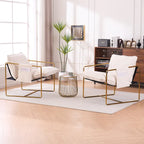 Sillón decorativo con estructura de metal (Juego de 2)