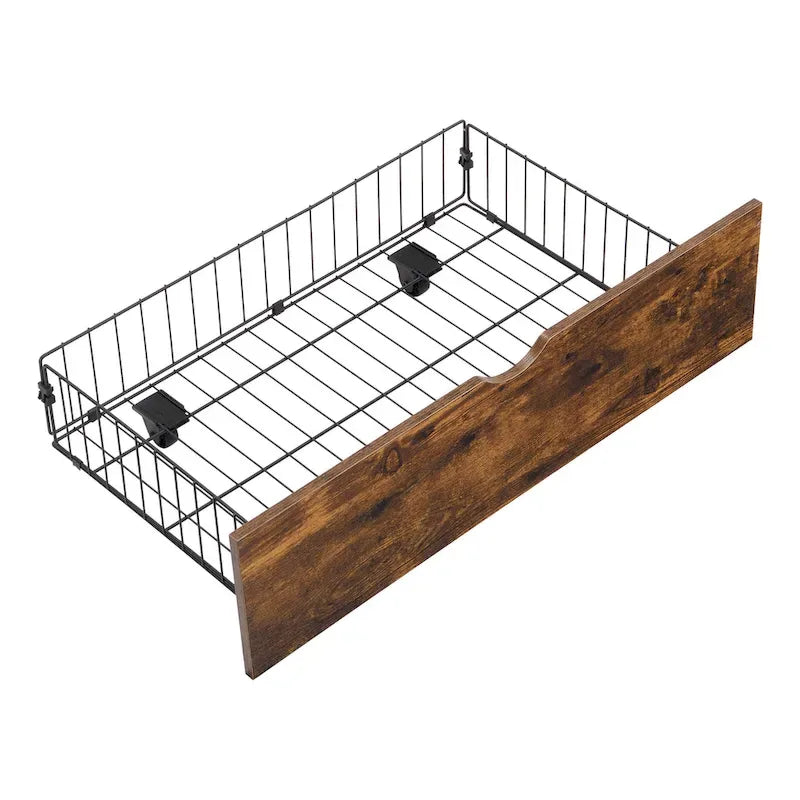 Base de cama metálica tamaño King con cabecera de madera y luces LED