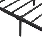 Base de cama metálica tamaño King con cabecera de madera y luces LED