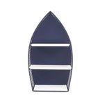 30.25 Estante de pared de 3 niveles con diseño de bote azul