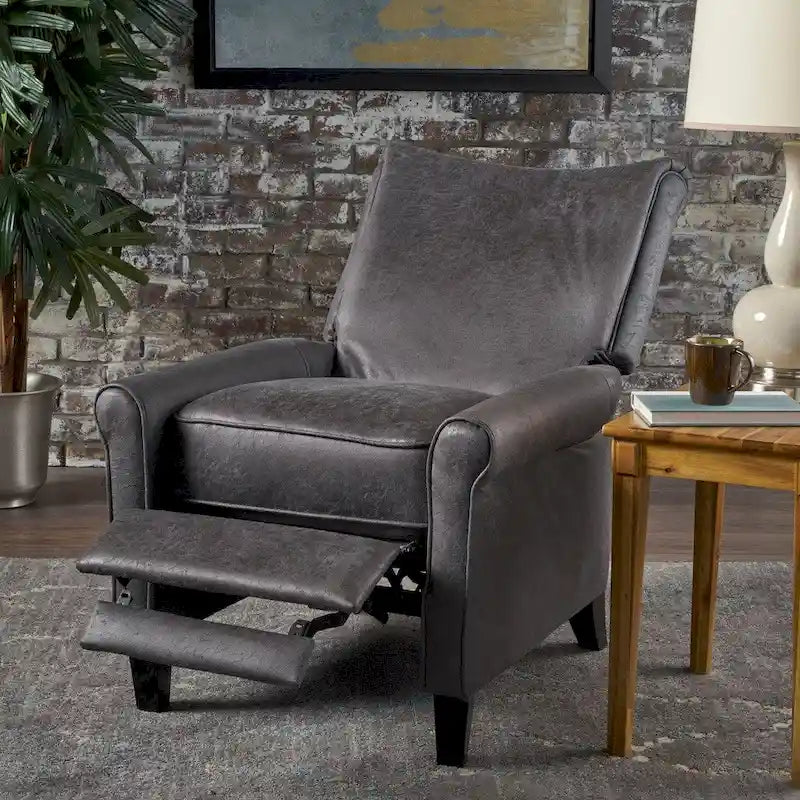 Sillón reclinable tradicional de microfibra