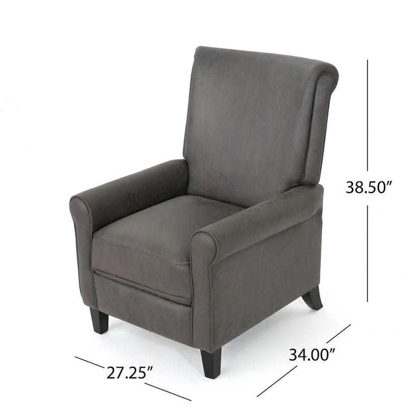 Sillón reclinable tradicional de microfibra