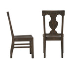 Sillas de comedor de madera con respaldo tipo lira (juego de 2)
