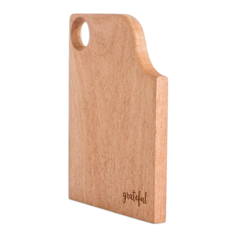 Tabla de cortar artesanal de madera de roble