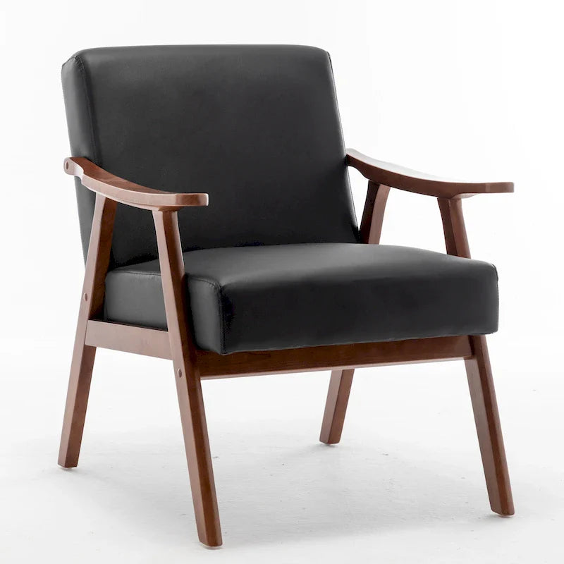 26.37 sillón decorativo ancho de piel sintética