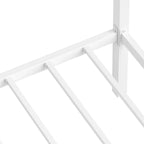 Estructura de cama plataforma King Size de metal blanco con dosel