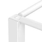 Estructura de cama plataforma King Size de metal blanco con dosel