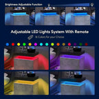 Mesita de Noche de 2 Cajones con Luces LED