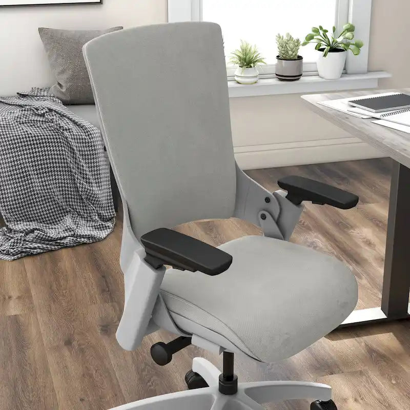 Silla de oficina ergonómica ajustable en altura – Tela gris