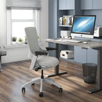 Silla de oficina ergonómica ajustable en altura – Tela gris