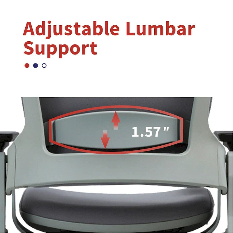 Silla de oficina ergonómica ajustable en altura – Tela gris