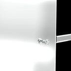 Mueble de TV de 59 pulgadas con espejo, incrustaciones de diamante triturado y gabinetes de almacenamiento