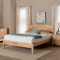 Cama Plataforma Colmena Tallada – Madera Natural